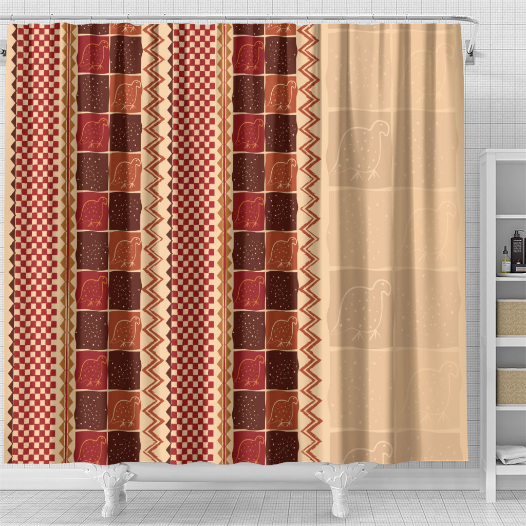 Zimbabwe Heritage Kudhinda Inspired Print Shower Curtain