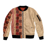 Zimbabwe Heritage Kudhinda Inspired Print Sleeve Zip Bomber Jacket