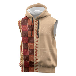 Zimbabwe Heritage Kudhinda Inspired Print Sleeveless Hoodie