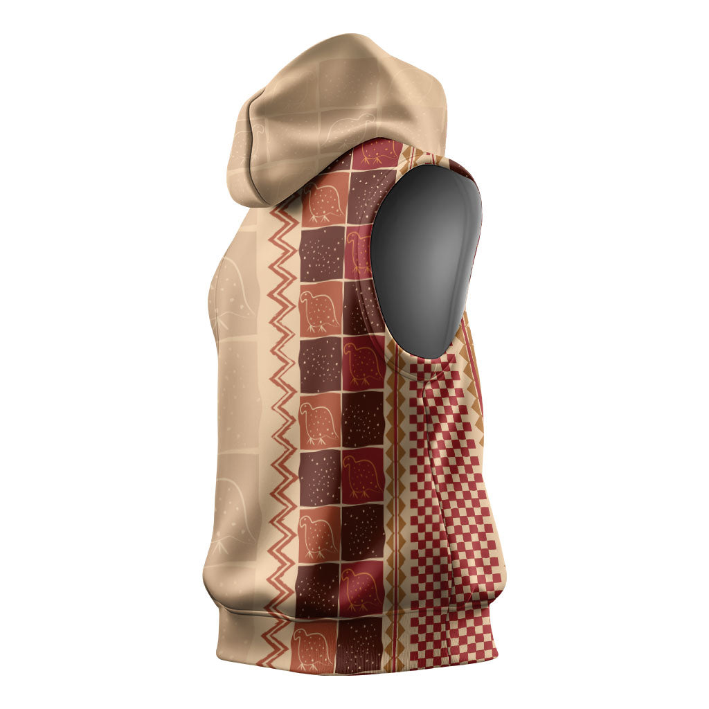 Zimbabwe Heritage Kudhinda Inspired Print Sleeveless Hoodie