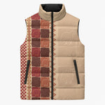 Zimbabwe Heritage Kudhinda Inspired Print Sleeveless Puffer Jacket