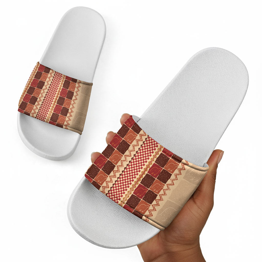 Zimbabwe Heritage Kudhinda Inspired Print Slide Sandals