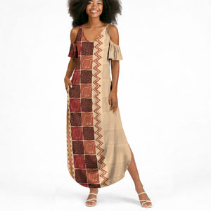 Zimbabwe Heritage Kudhinda Inspired Print Summer Maxi Dress