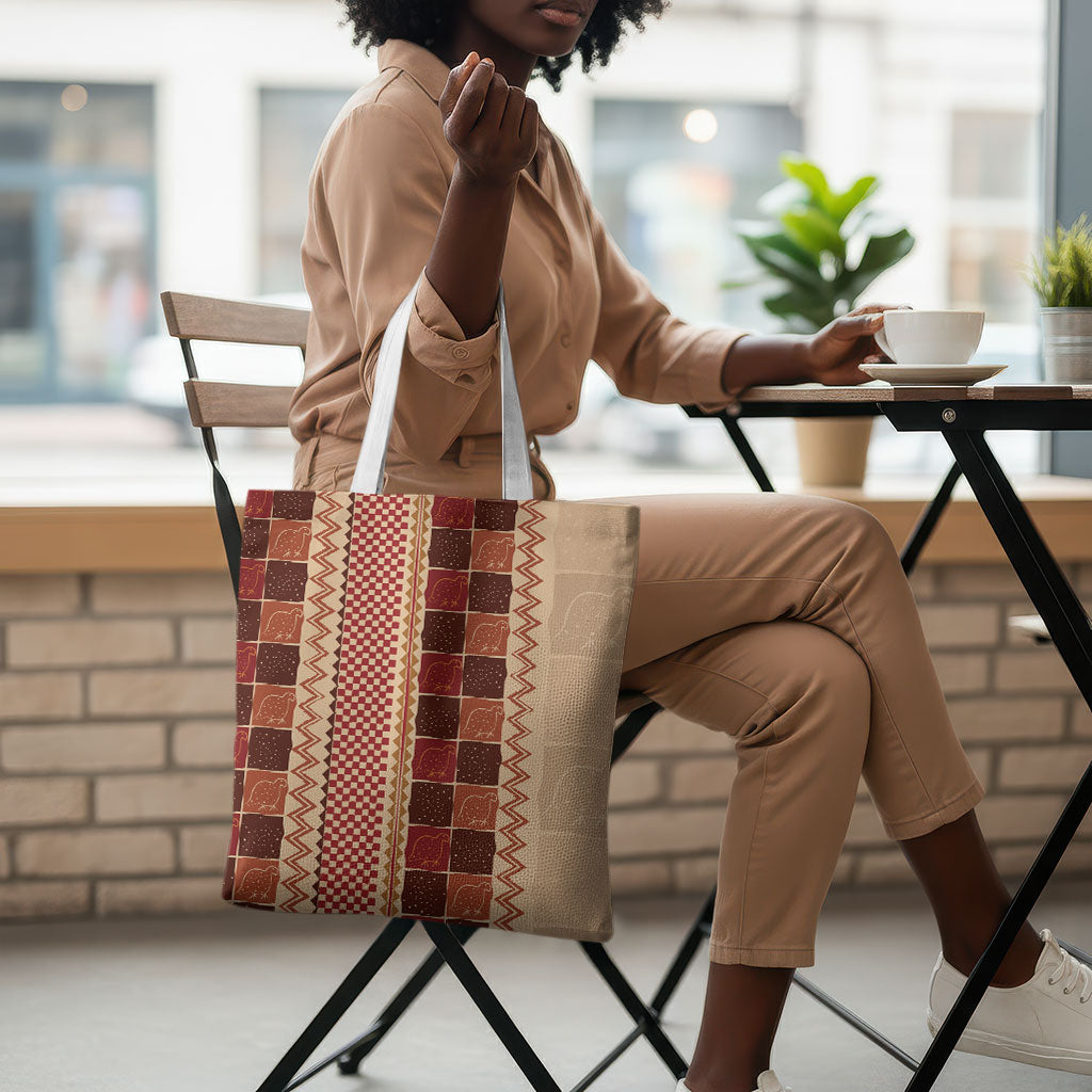 Zimbabwe Heritage Kudhinda Inspired Print Tote Bag