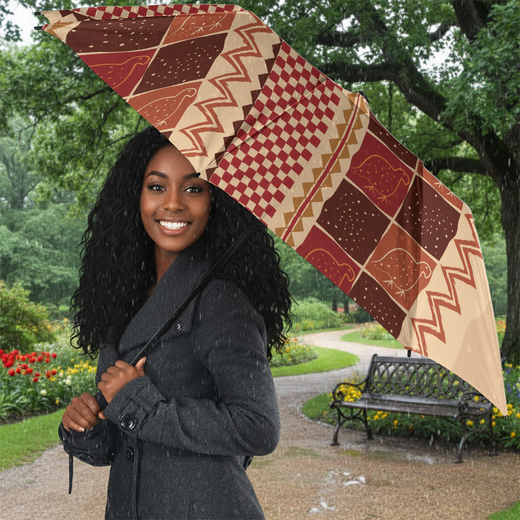Zimbabwe Heritage Kudhinda Inspired Print Umbrella