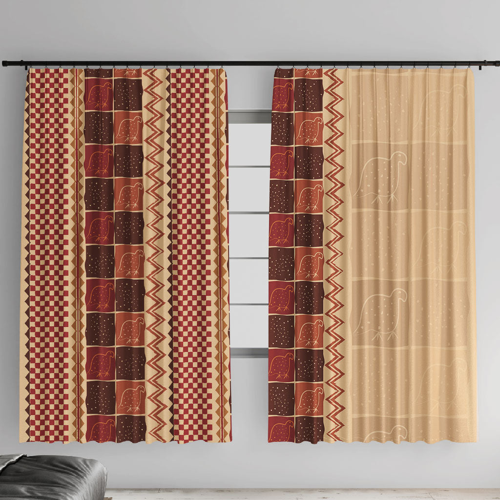Zimbabwe Heritage Kudhinda Inspired Print Window Curtain
