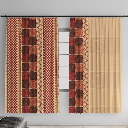 Zimbabwe Heritage Kudhinda Inspired Print Window Curtain