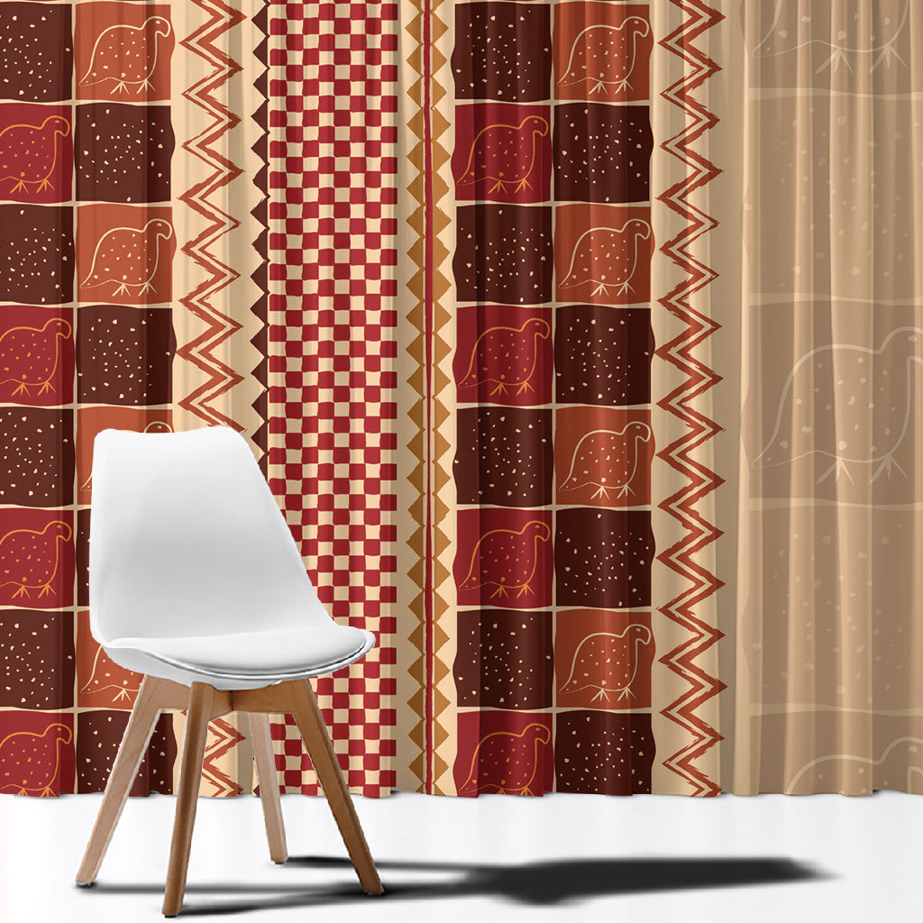 Zimbabwe Heritage Kudhinda Inspired Print Window Curtain