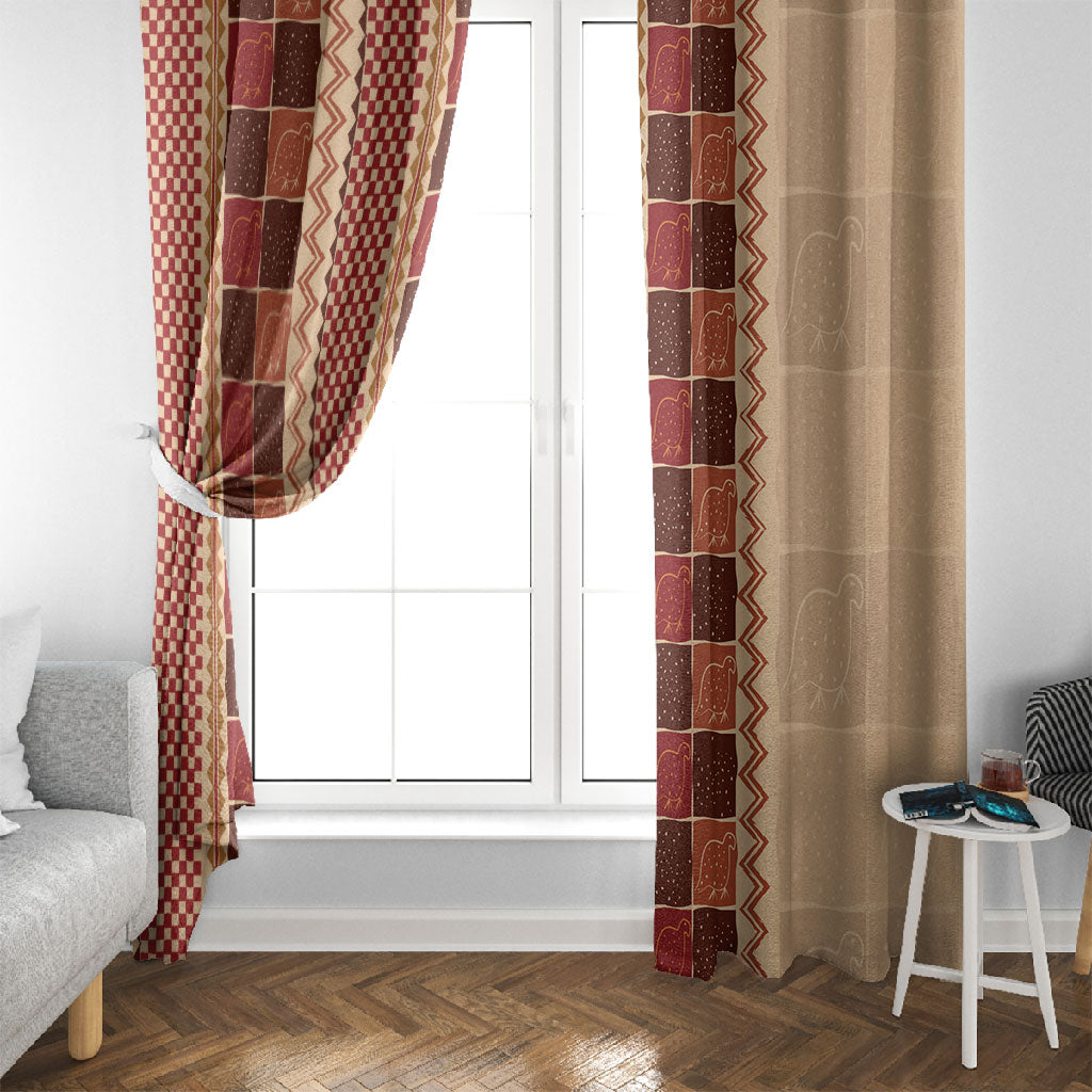 Zimbabwe Heritage Kudhinda Inspired Print Window Curtain
