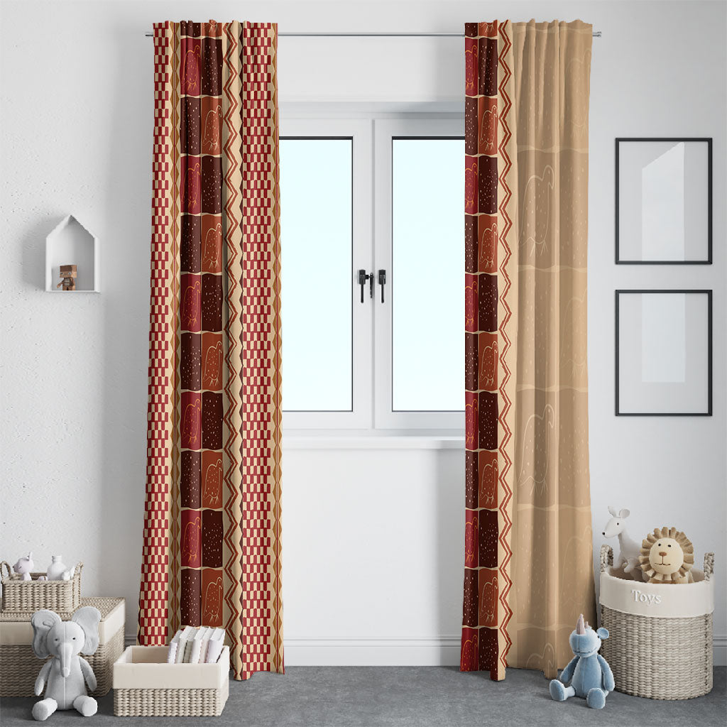 Zimbabwe Heritage Kudhinda Inspired Print Window Curtain