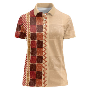 Zimbabwe Heritage Kudhinda Inspired Print Women Polo Shirt