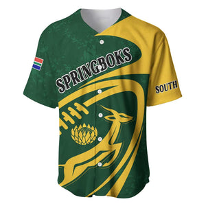 Personalised South Africa Rugby Baseball Jersey Bokke Champions Sporty Dynamics