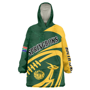 Personalised South Africa Rugby KId Wearable Blanket Hoodie Bokke Champions Sporty Dynamics