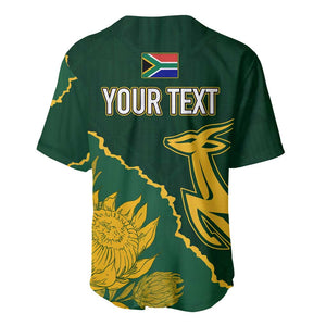 Personalised South Africa Rugby 2023 Baseball Jersey Bokke Champions Kente Ethnic