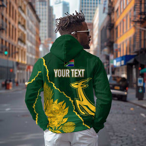 Personalised South Africa Rugby 2023 Hoodie Bokke Champions Kente Ethnic