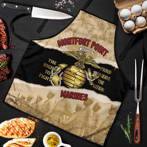 Montfort Point Marines Apron African American First To Fight Prejudice