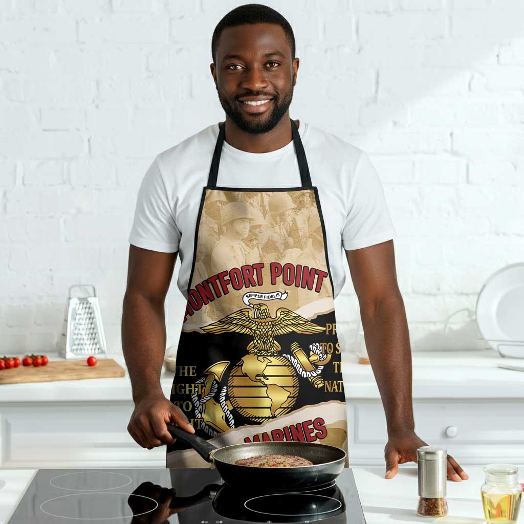 Montfort Point Marines Apron African American First To Fight Prejudice