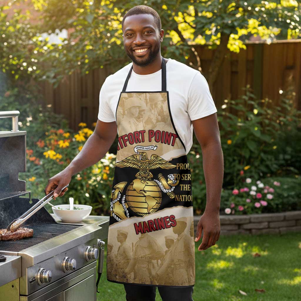 Montfort Point Marines Apron African American First To Fight Prejudice