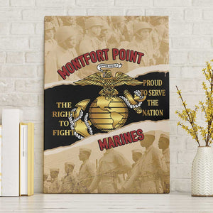 Montfort Point Marines Canvas Wall Art African American First To Fight Prejudice