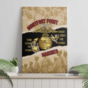 Montfort Point Marines Canvas Wall Art African American First To Fight Prejudice