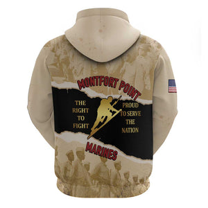 Montfort Point Marines Hoodie African American First To Fight Prejudice