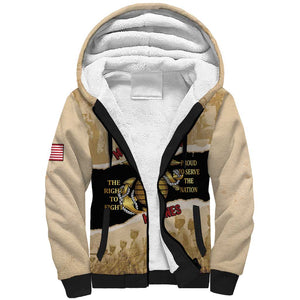 Montfort Point Marines Sherpa Hoodie African American First To Fight Prejudice