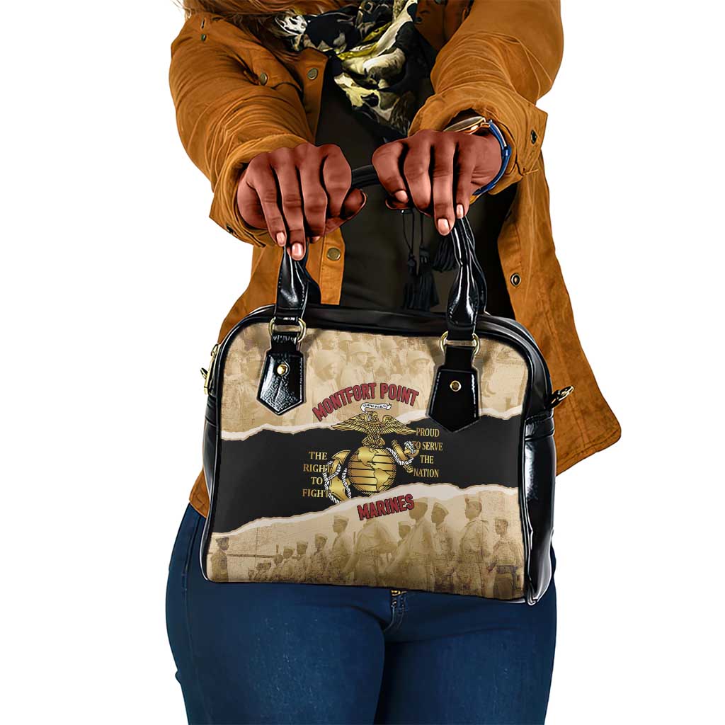 Montfort Point Marines Shoulder Handbag African American First To Fight Prejudice
