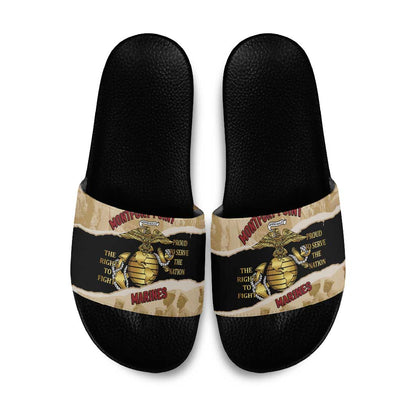 Montfort Point Marines Slide Sandals African American First To Fight Prejudice