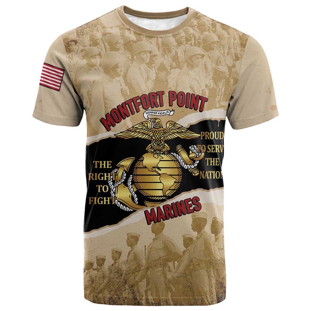 Montfort Point Marines T shirt African American First To Fight Prejudice