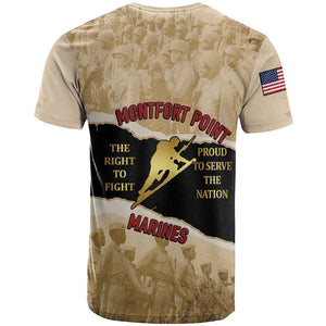 Montfort Point Marines T shirt African American First To Fight Prejudice