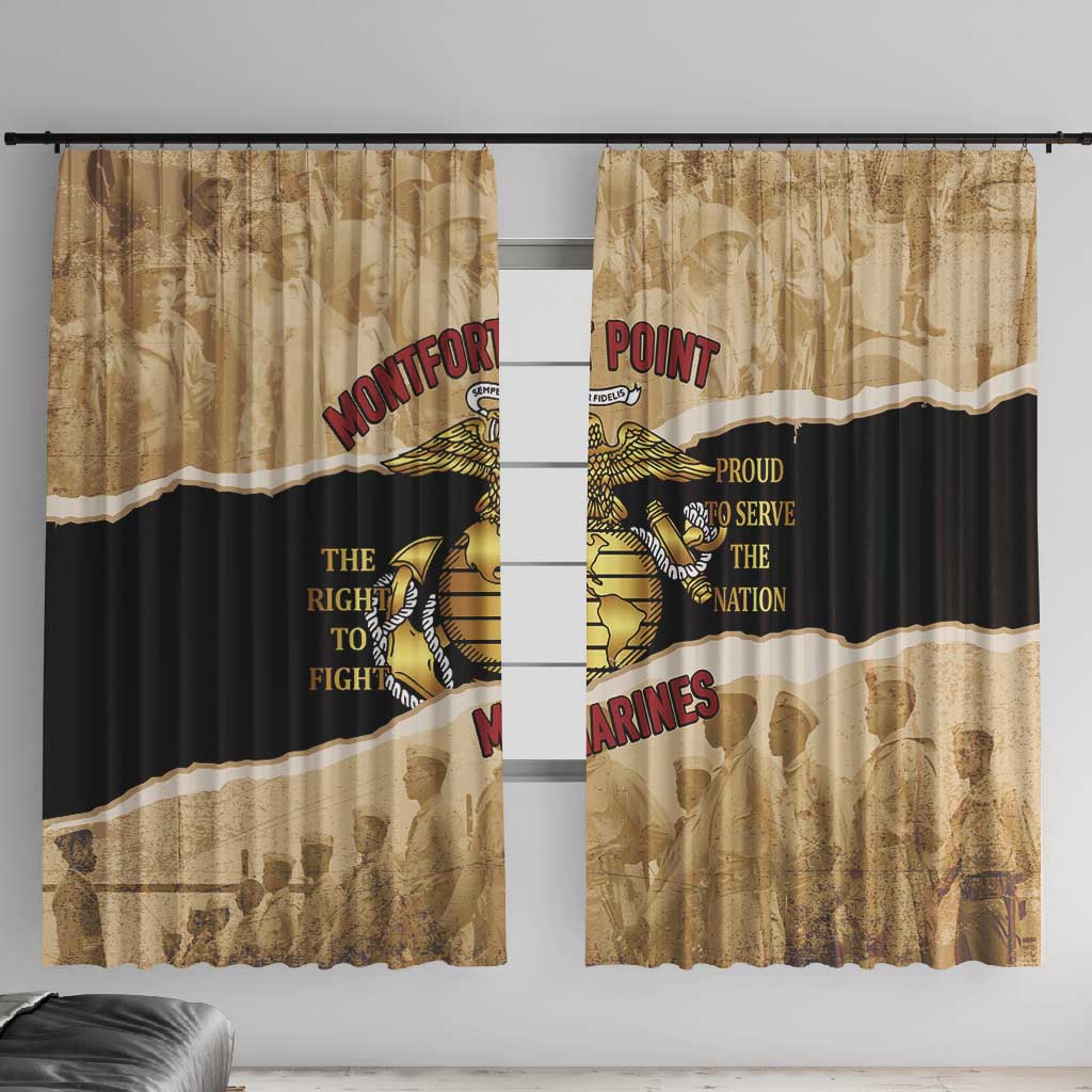 Montfort Point Marines Window Curtain African American First To Fight Prejudice