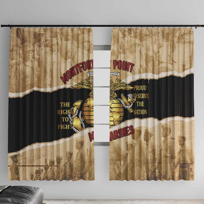 Montfort Point Marines Window Curtain African American First To Fight Prejudice
