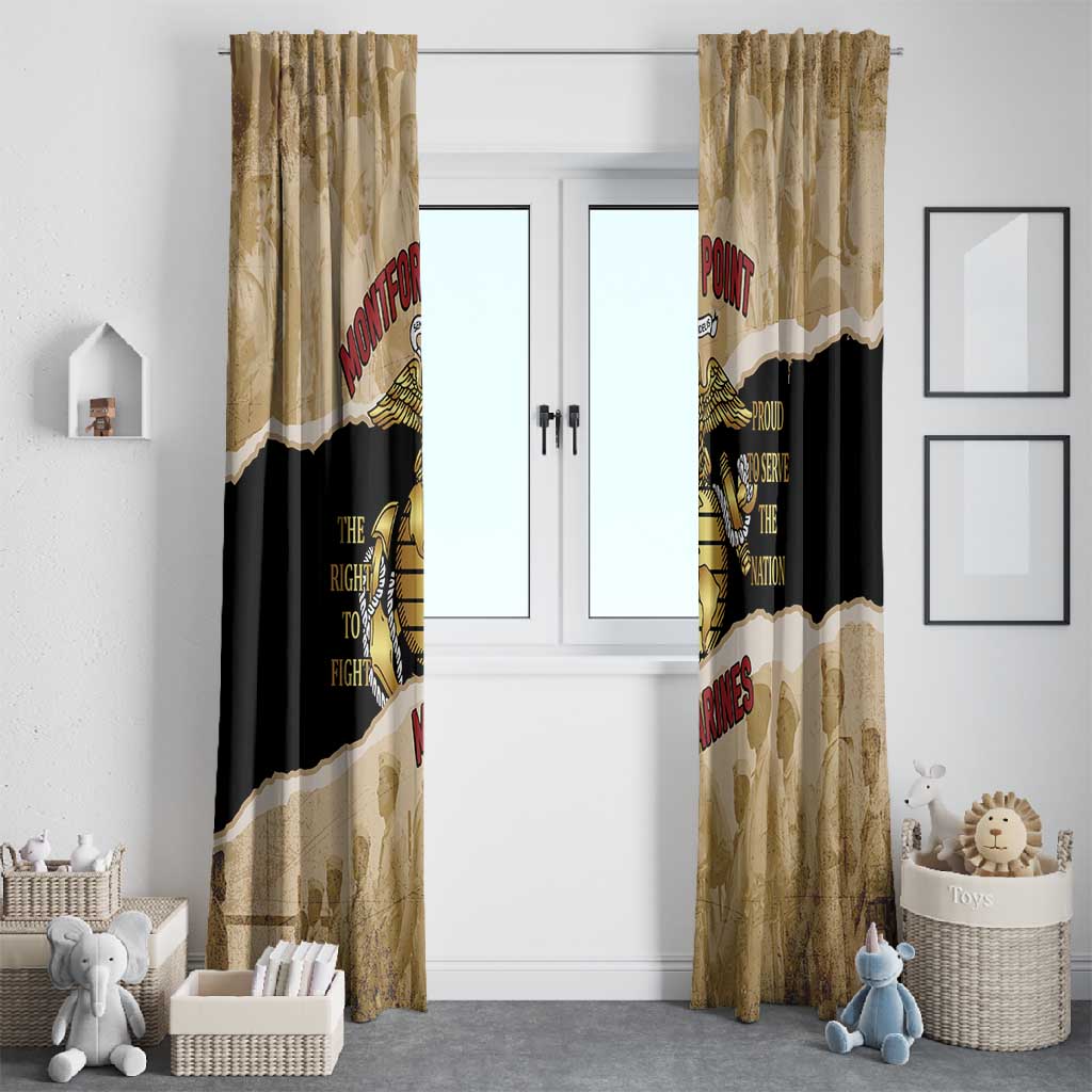 Montfort Point Marines Window Curtain African American First To Fight Prejudice