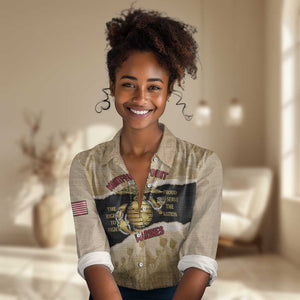 Montfort Point Marines Women Casual Shirt African American First To Fight Prejudice