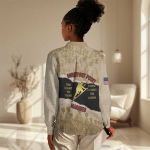 Montfort Point Marines Women Casual Shirt African American First To Fight Prejudice
