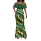 South Africa Rugby Personalized Bokke Mermaid Dress Springboks - Stronger Together - African Pride