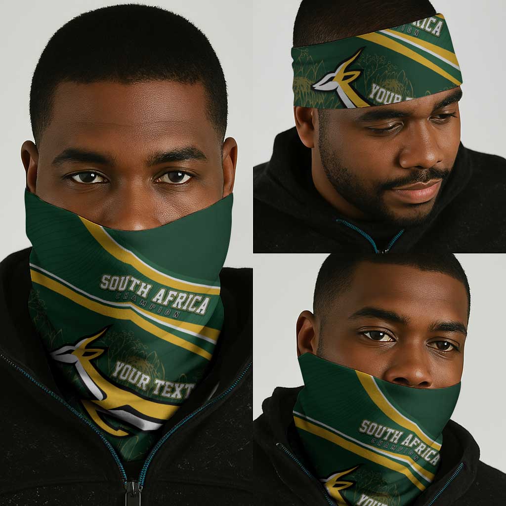 South Africa Rugby Personalized Bokke Neck Gaiter Springboks - Stronger Together LT7