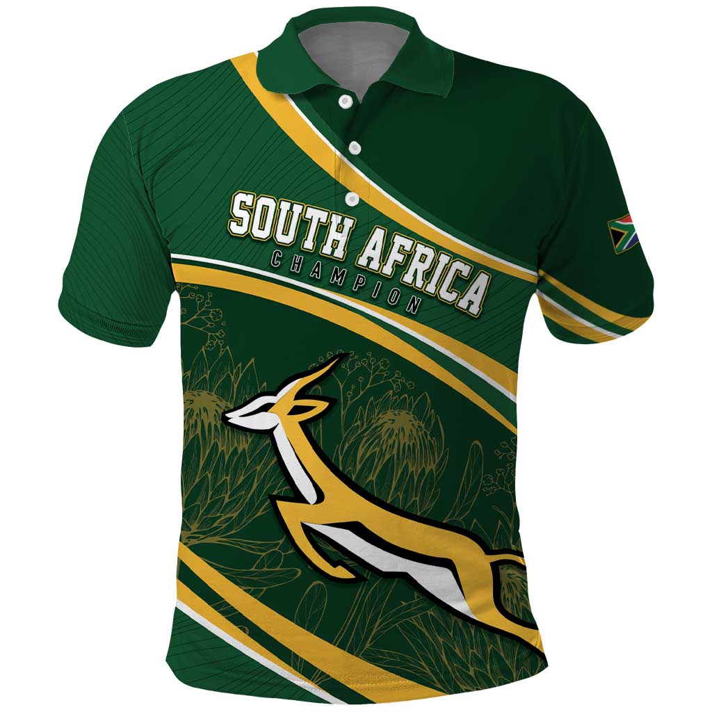 South Africa Rugby Personalized Bokke Polo Shirt Springboks - Stronger Together - African Pride