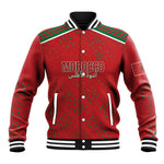 Morocco Football Atlas Lionesses Custom Baseball Jacket Arabesque Motif