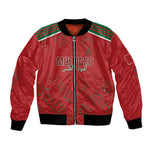 Morocco Football Atlas Lionesses Custom Bomber Jacket Arabesque Motif