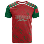 Morocco Football Atlas Lionesses Custom T shirt Arabesque Motif