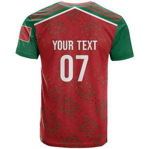 Morocco Football Atlas Lionesses Custom T shirt Arabesque Motif