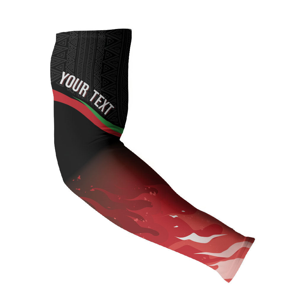 Malawi Football Personalized Blazing Fires Arm Sleeves Scorchers Fighting