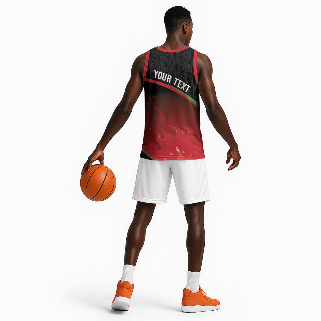 Malawi Football Personalized Blazing Fires Basketball Jersey Scorchers Fighting