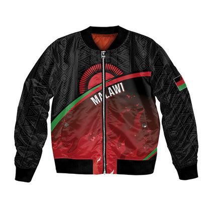 Malawi Football Personalized Blazing Fires Bomber Jacket Scorchers Fighting