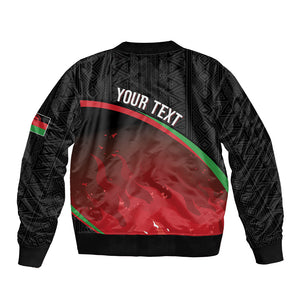 Malawi Football Personalized Blazing Fires Bomber Jacket Scorchers Fighting