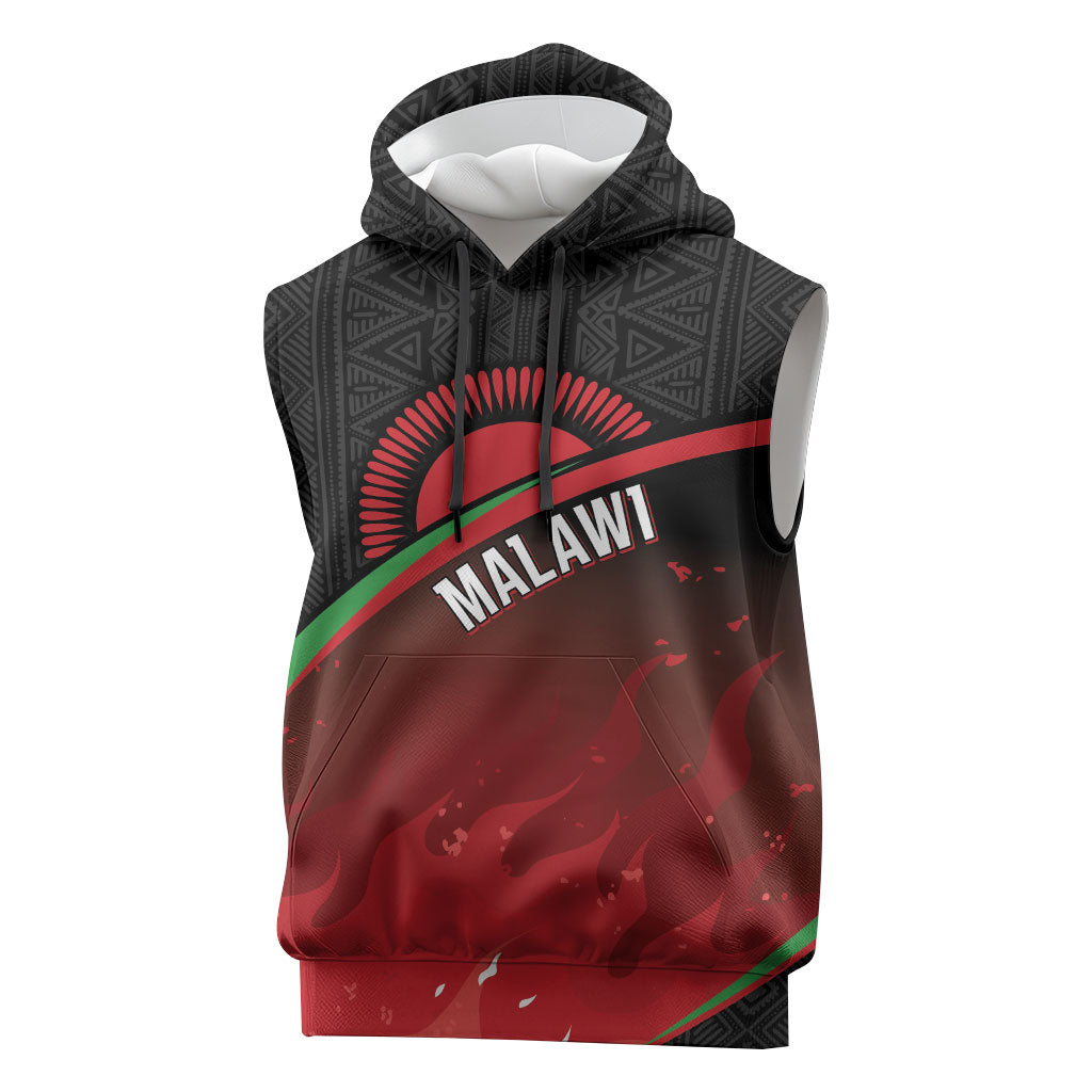 Malawi Football Personalized Blazing Fires Sleeveless Hoodie Scorchers Fighting