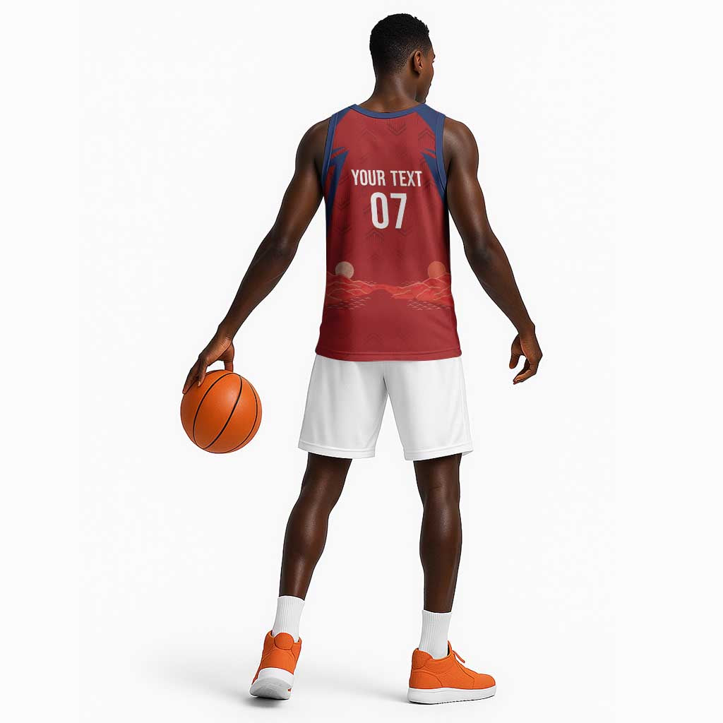 Afro-Panama Football 2026 Custom Basketball Jersey La Marea Roja Making History - African Pride