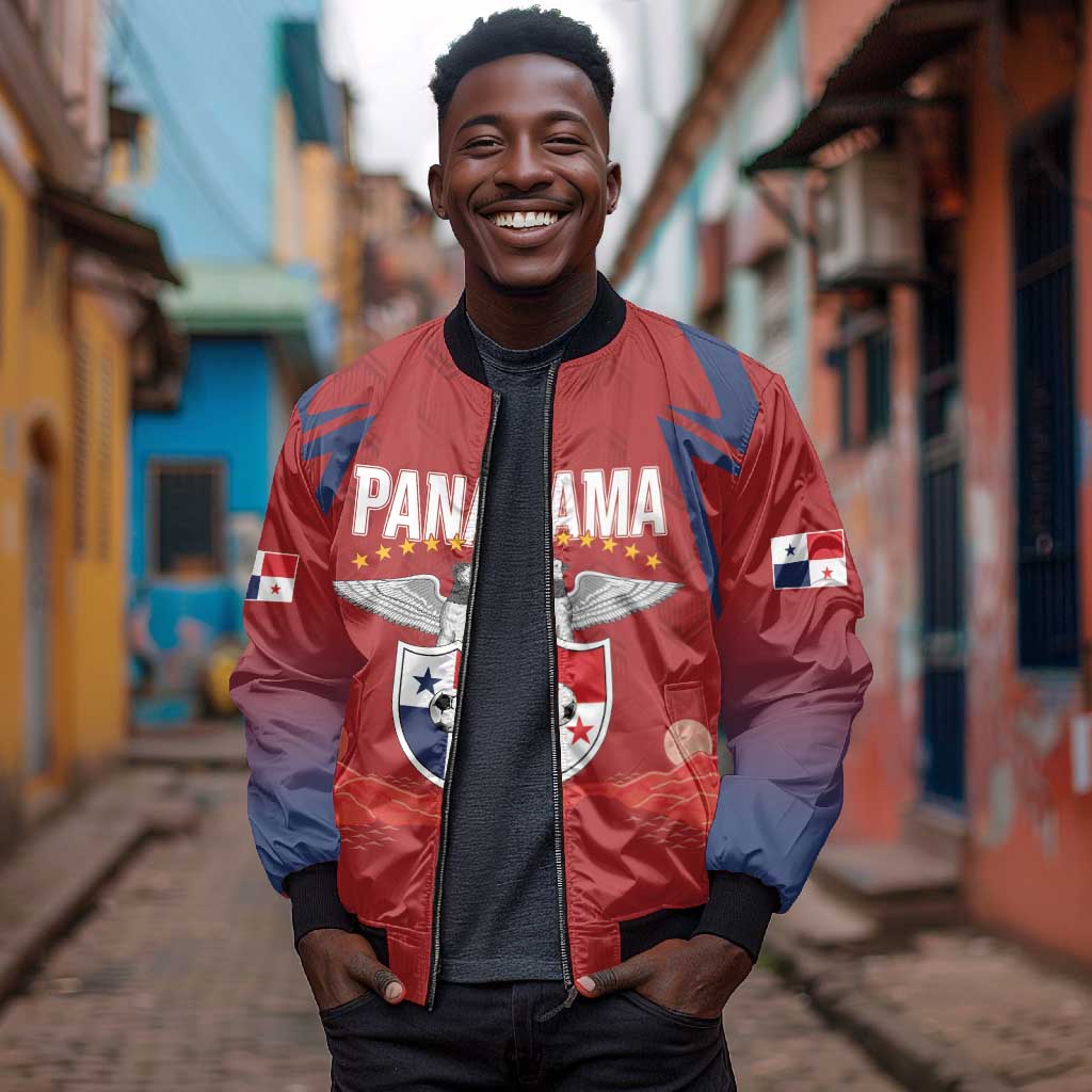 Afro-Panama Football 2026 Custom Bomber Jacket La Marea Roja Making History - African Pride