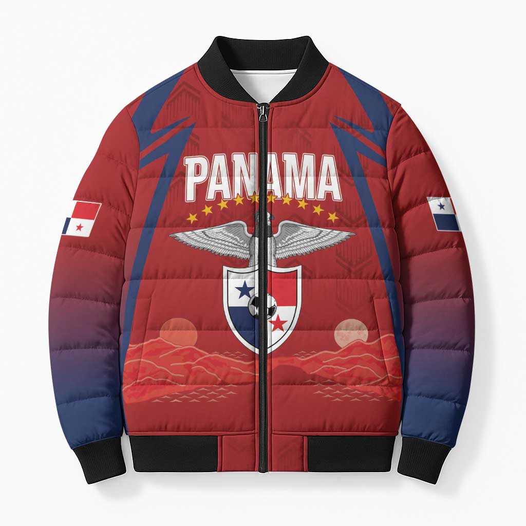 Afro-Panama Football 2026 Custom Bomber Puffer Jacket La Marea Roja Making History - African Pride